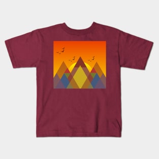 mountains landscape at sunset Kids T-Shirt